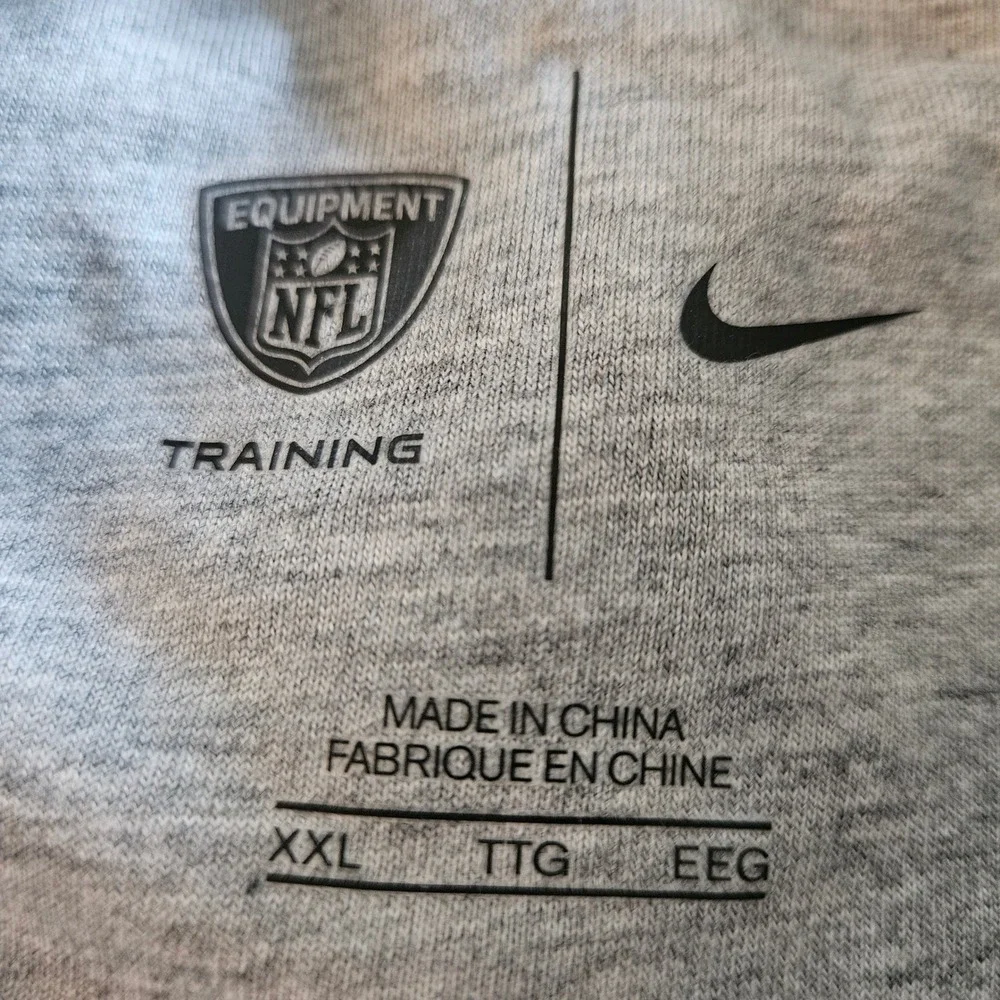 Nike Green Bay Packers NFL Training Crewneck Sweatshirt Gray Mens XXL